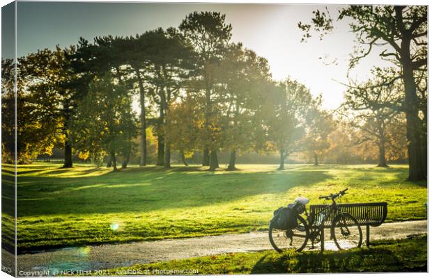 Bicycle Rest Canvas Print by Nick Hirst