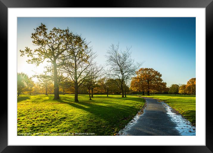 Wet Path Framed Mounted Print by Nick Hirst