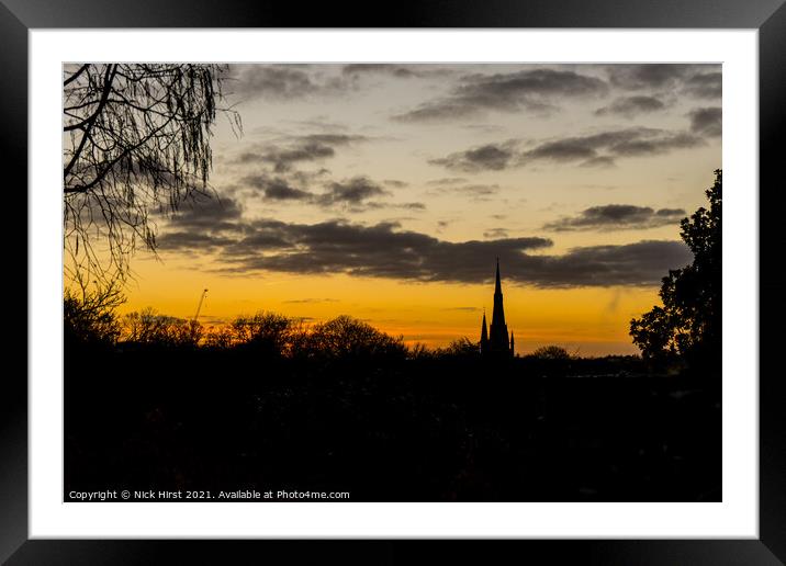 Sunset Worship Framed Mounted Print by Nick Hirst