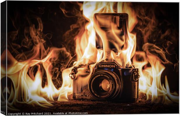 Camera Fire Canvas Print by Ray Pritchard