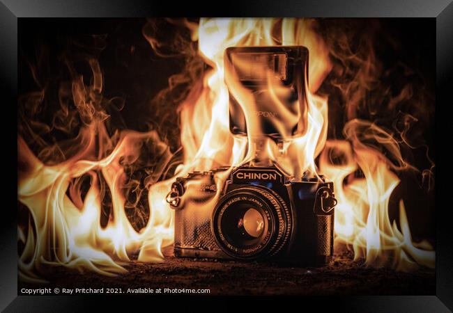Camera Fire Framed Print by Ray Pritchard