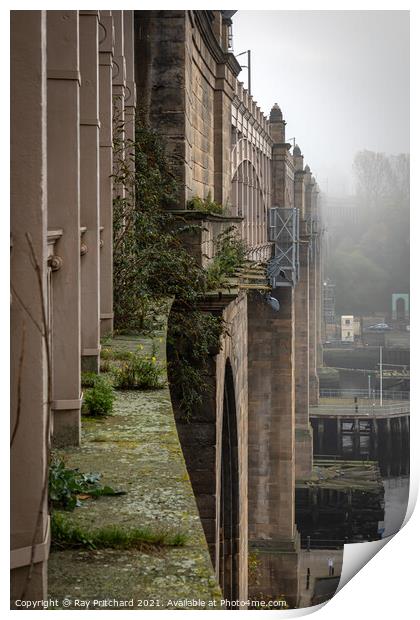 High Level Bridge and Fog Print by Ray Pritchard
