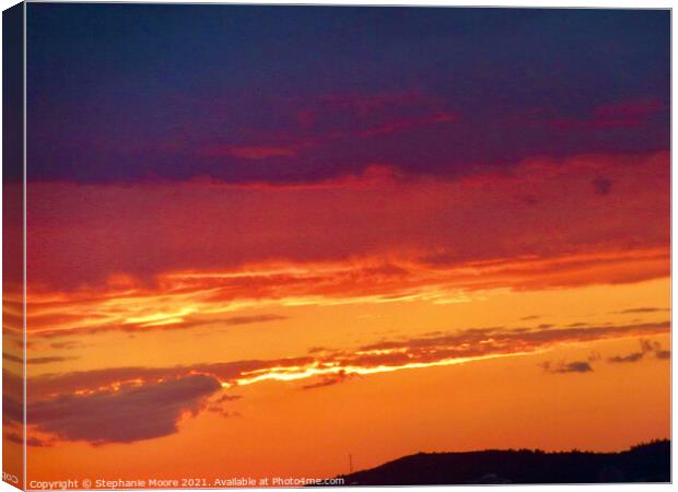 Spectacular Sunset Canvas Print by Stephanie Moore