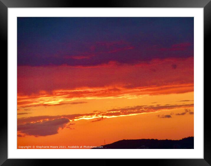 Spectacular Sunset Framed Mounted Print by Stephanie Moore