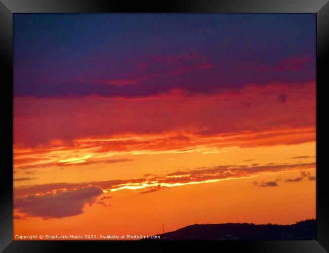 Spectacular Sunset Framed Print by Stephanie Moore