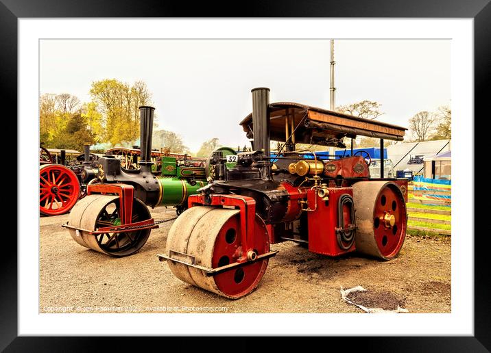 Pair of Steam Rollers Framed Mounted Print by jim Hamilton