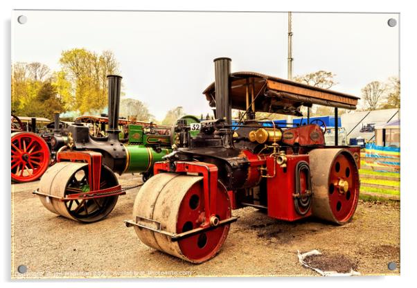 Pair of Steam Rollers Acrylic by jim Hamilton