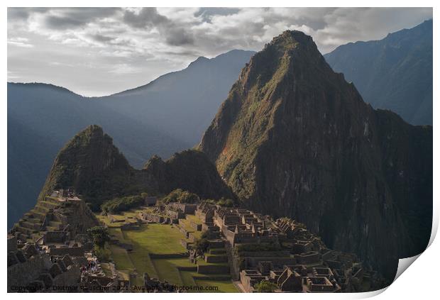Machu Picchu Ruins in Peru Print by Dietmar Rauscher