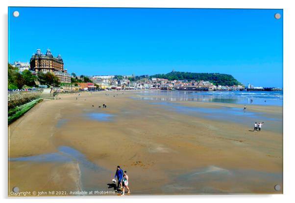 Low tide at Scarborough, Yorkshire. Acrylic by john hill