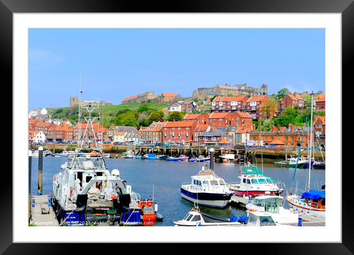 Whitby harbour, Yorkshire. Framed Mounted Print by john hill