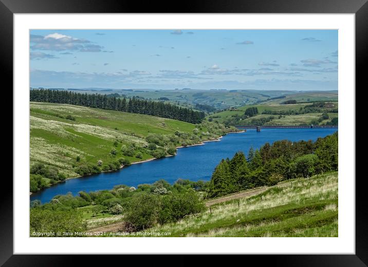 Cray Reservoir  Framed Mounted Print by Jane Metters