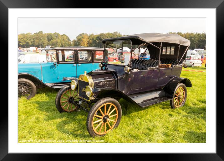 1915 Model T Ford Framed Mounted Print by jim Hamilton