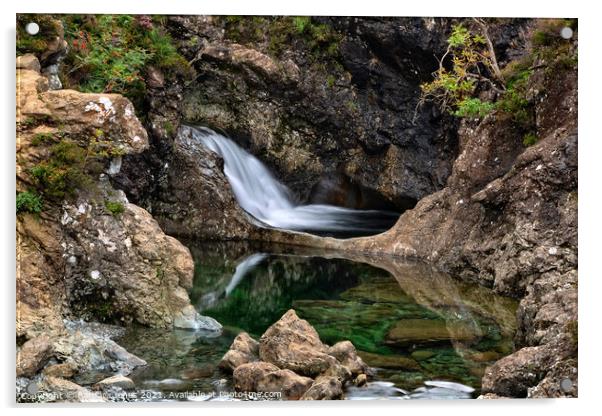 Fairy Pools  Glen Brittle Isle of Skye Scotland Acrylic by Barbara Jones
