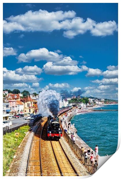 Thunderous Steam Train Journey Print by Roger Mechan
