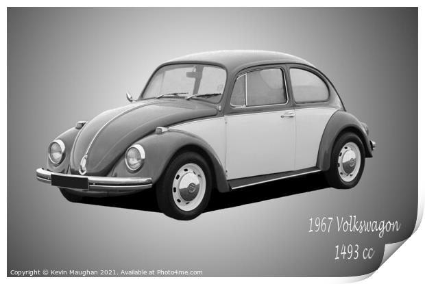 1967 Volkswagen Car Print by Kevin Maughan