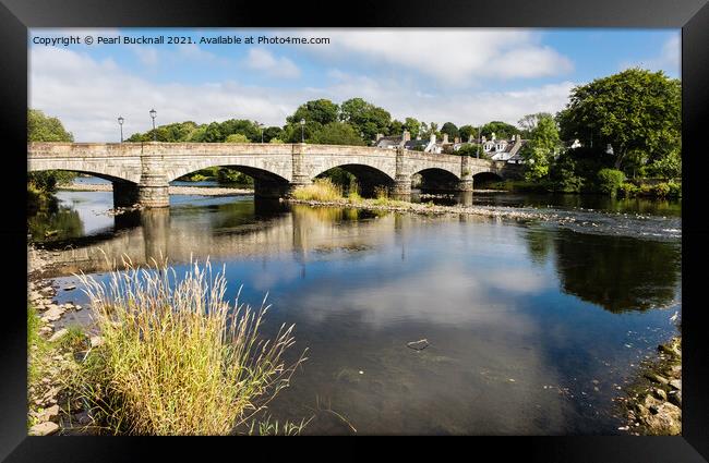 River Cree in Newton Stewart Dumfries and Galloway Framed Print by Pearl Bucknall