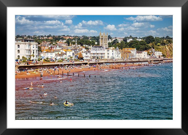 Red Sands, Church Tower, and Seafront Framed Mounted Print by Roger Mechan