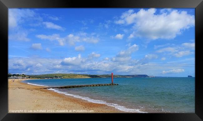 Weymouth  Bay  dorset Framed Print by Les Schofield
