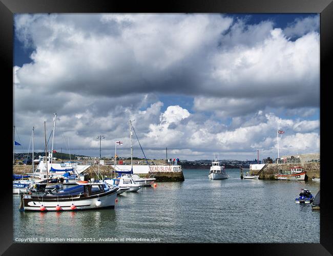Heavy clouds over the Harbour Framed Print by Stephen Hamer