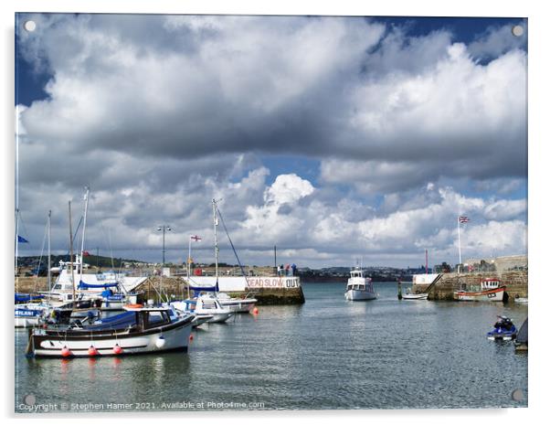 Heavy clouds over the Harbour Acrylic by Stephen Hamer