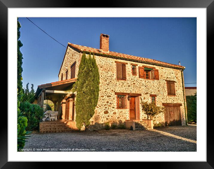 French Country House Framed Mounted Print by Nick Hirst