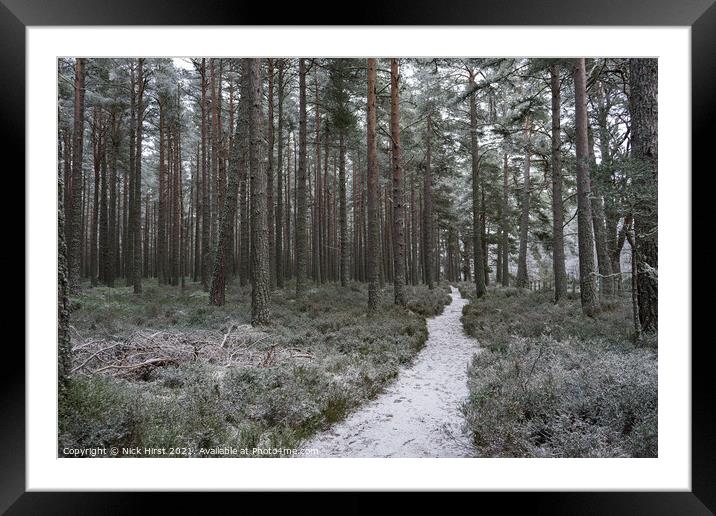 Winter Path Framed Mounted Print by Nick Hirst