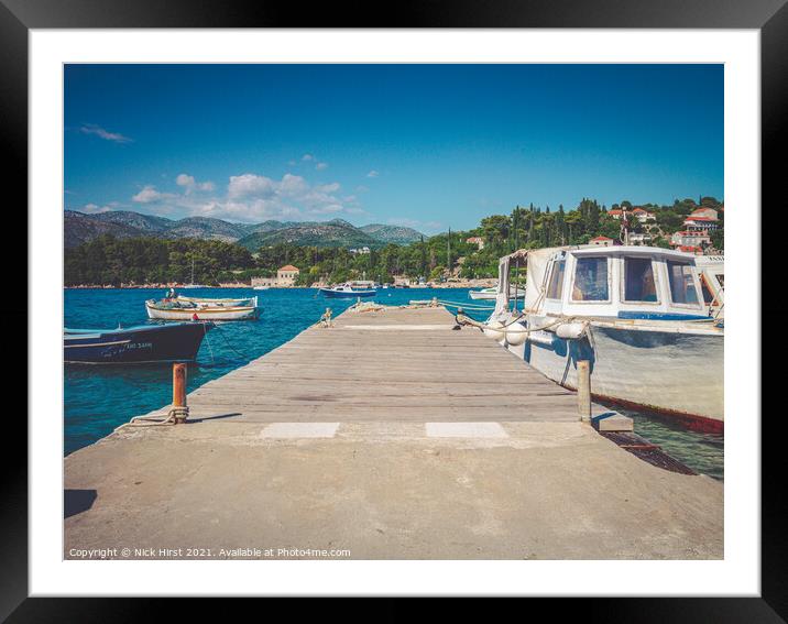 Jetty Framed Mounted Print by Nick Hirst