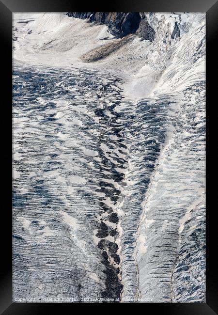 Gorner Glacier Icefall Framed Print by Graham Prentice