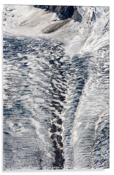 Gorner Glacier Icefall Acrylic by Graham Prentice