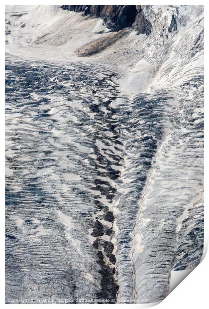 Gorner Glacier Icefall Print by Graham Prentice