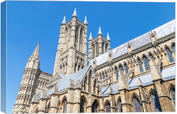 Stunning architecture on Lincoln cathedral Canvas Print by Jason Wells