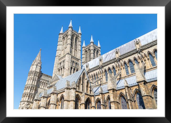Stunning architecture on Lincoln cathedral Framed Mounted Print by Jason Wells
