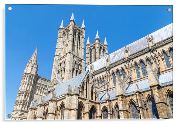 Stunning architecture on Lincoln cathedral Acrylic by Jason Wells