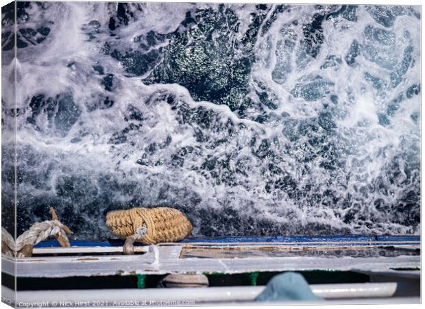 Turbulent Sea Canvas Print by Nick Hirst