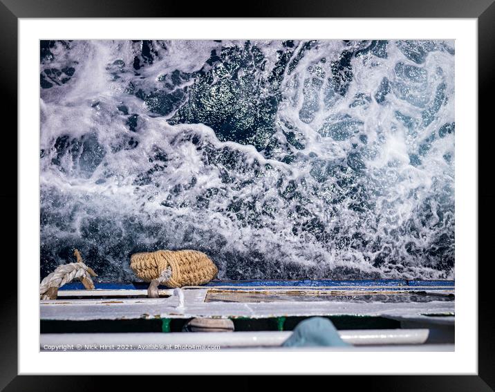 Turbulent Sea Framed Mounted Print by Nick Hirst