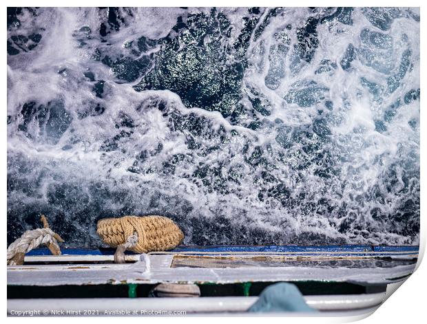 Turbulent Sea Print by Nick Hirst