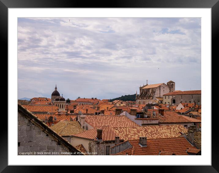 Dubrovnik Rooftops Framed Mounted Print by Nick Hirst