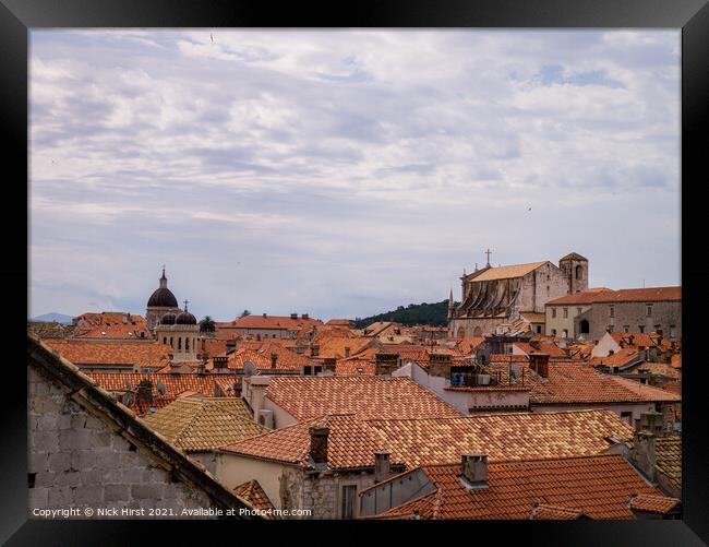 Dubrovnik Rooftops Framed Print by Nick Hirst