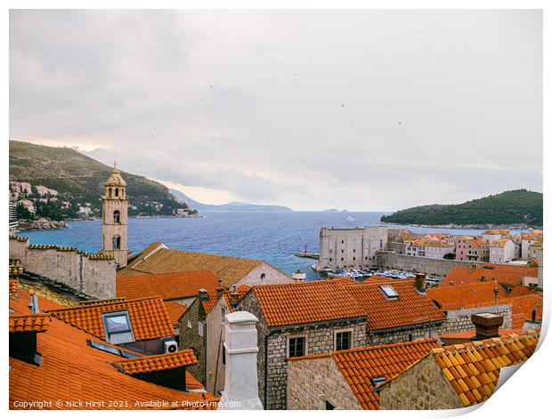 Dubrovnik Bay Print by Nick Hirst