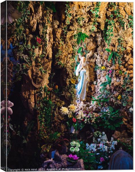 Mary in the Garden Canvas Print by Nick Hirst