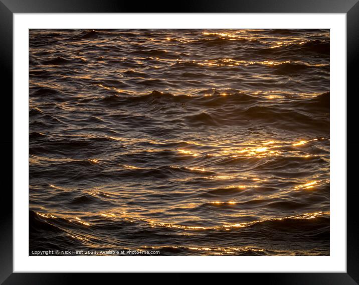 Liquid Gold Framed Mounted Print by Nick Hirst