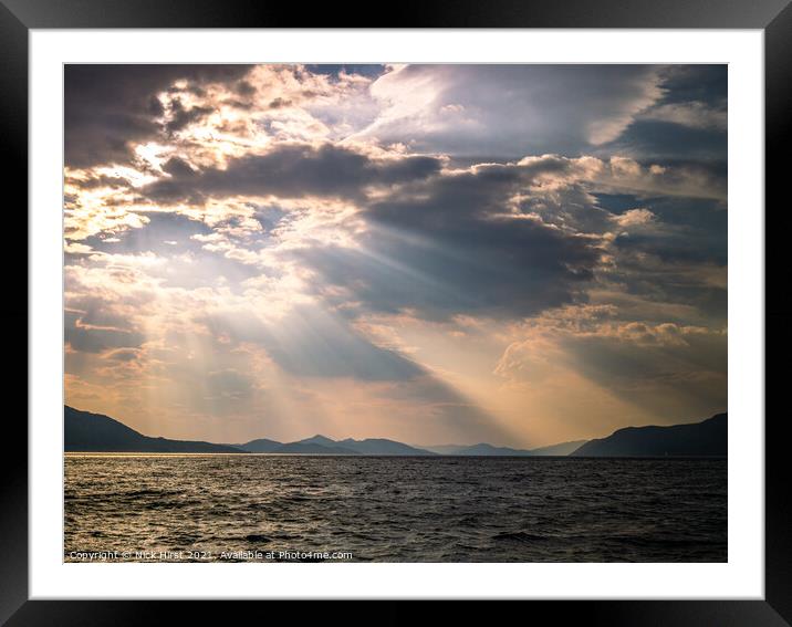Sunbeams over the Water Framed Mounted Print by Nick Hirst