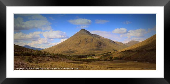 Beinn Dòrain from the A82 Framed Mounted Print by John Godfrey Photography