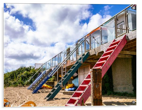 Beach Houses Acrylic by Nick Hirst