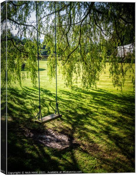 Hidden Swing Canvas Print by Nick Hirst