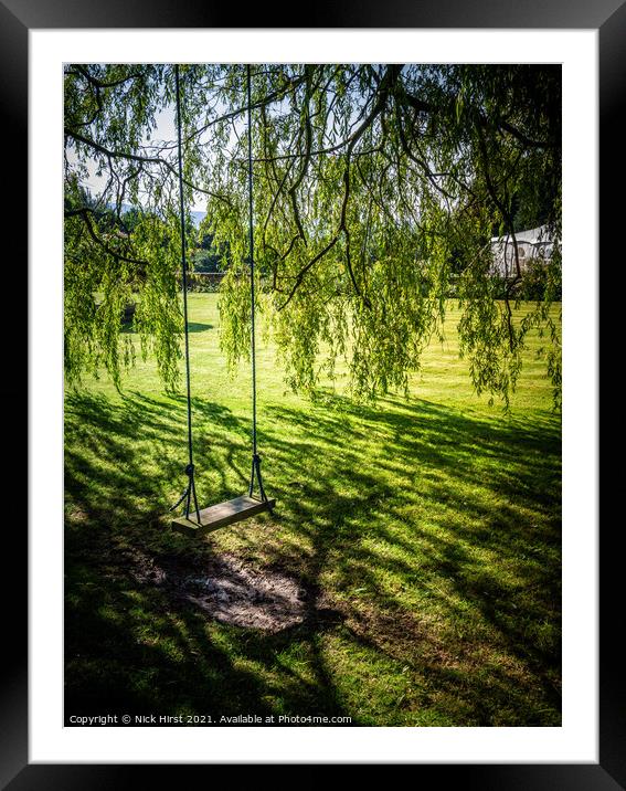 Hidden Swing Framed Mounted Print by Nick Hirst