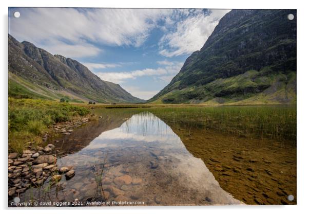 Glen coe Scottish highlands Acrylic by david siggens