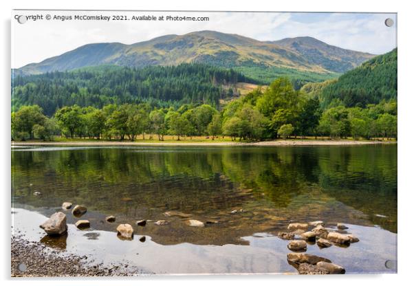 Loch Lubnaig reflections Acrylic by Angus McComiskey