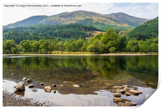 Loch Lubnaig reflections Print by Angus McComiskey