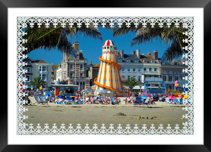 Weymouth Picture Postcard Framed Mounted Print by Alison Chambers